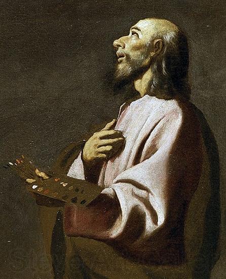 Francisco de Zurbaran Detail from Saint Luke as a Painter before Christ on the Cross. Widely believed to be a self-portrait Spain oil painting art
